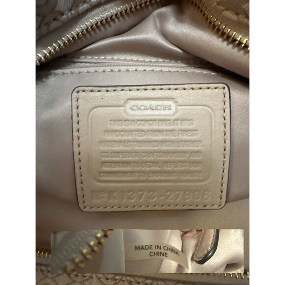 Coach Madison Hobo 27906 Pearlescent OP Art Canvas Convertible Shoulder Bag NWT - Picture 10 of 10